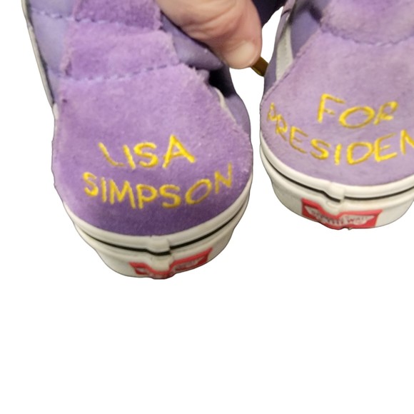 Rare‎ Vans Off The Wall 721356 Purple Simpsons Collab Sneaker Shoes Sz M5.5 W7 - Picture 5 of 11